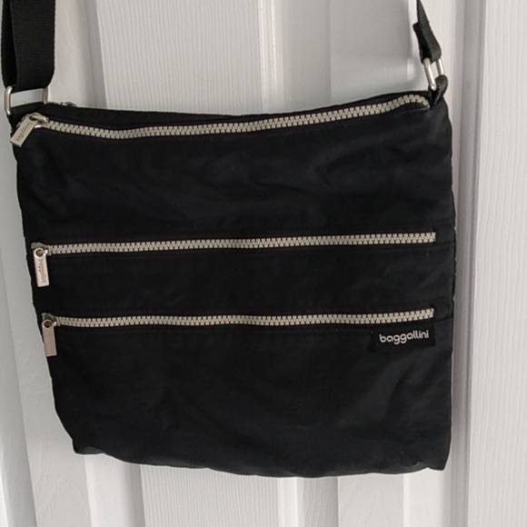 Baggallini Double Zip Top Crossbody Bag Organizer Travel Purse - Picture 4 of 13